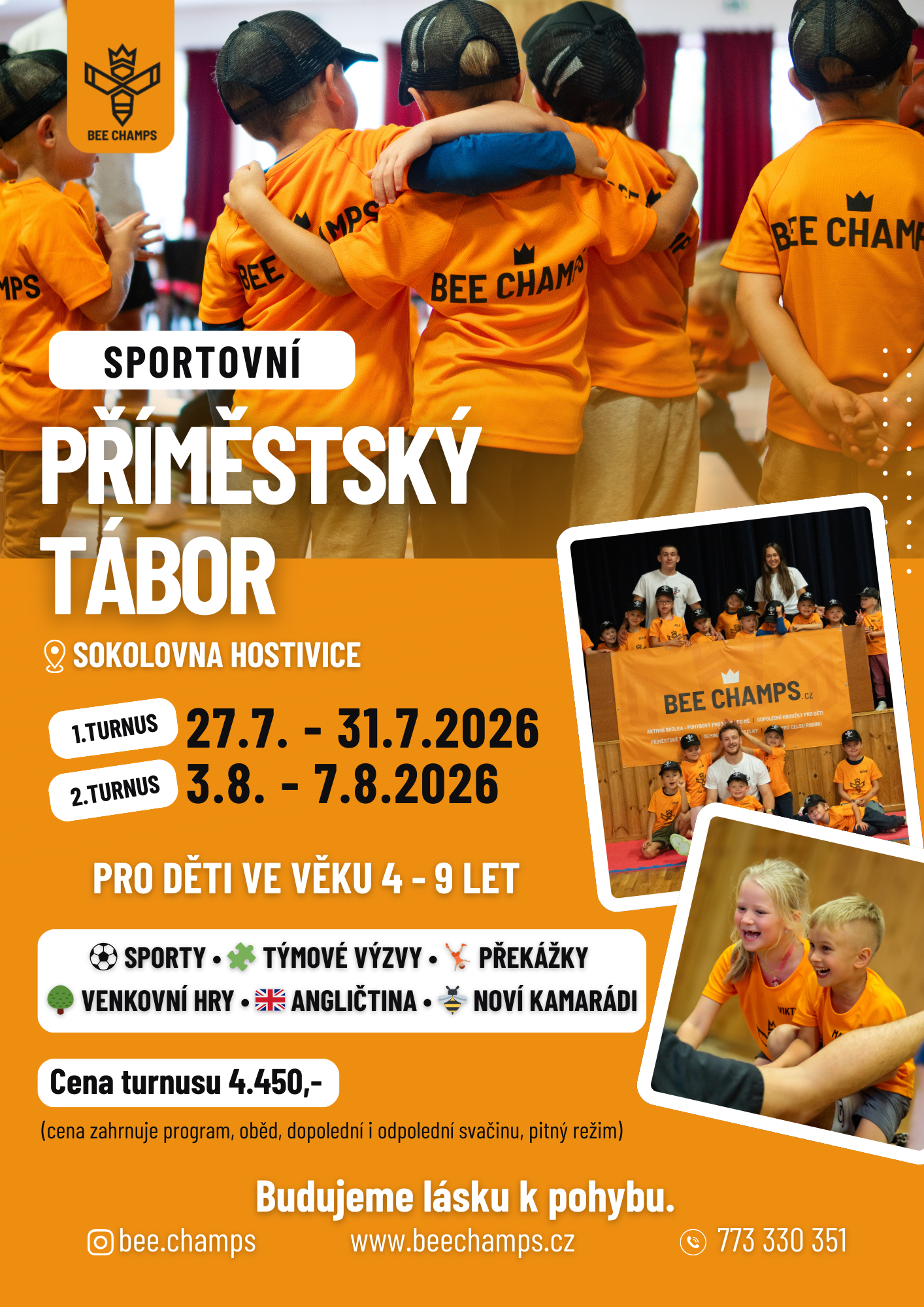 Plakát tábory BEE CHAMPS 2026